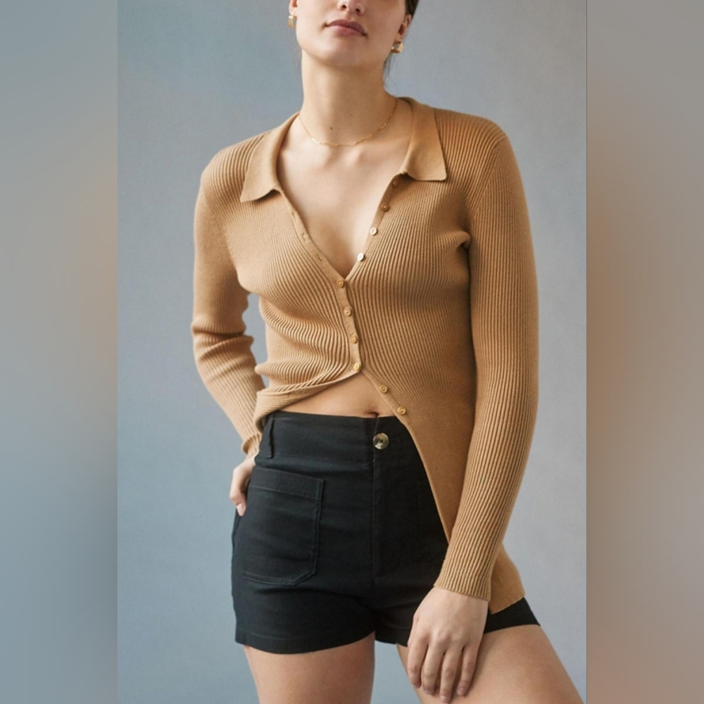 Anthropologie Black High Waist Shorts